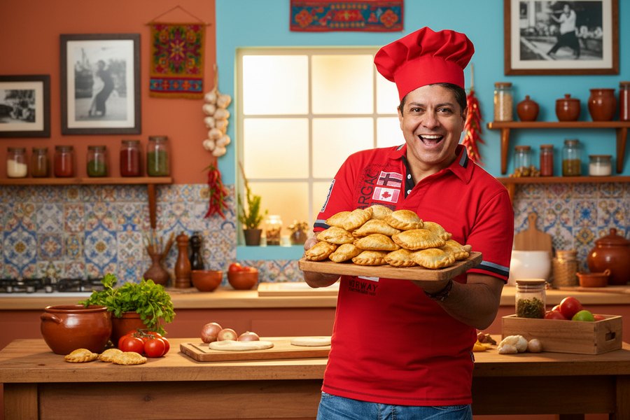 Domácí empanadas s hovězí nádivkou a hrozinkami