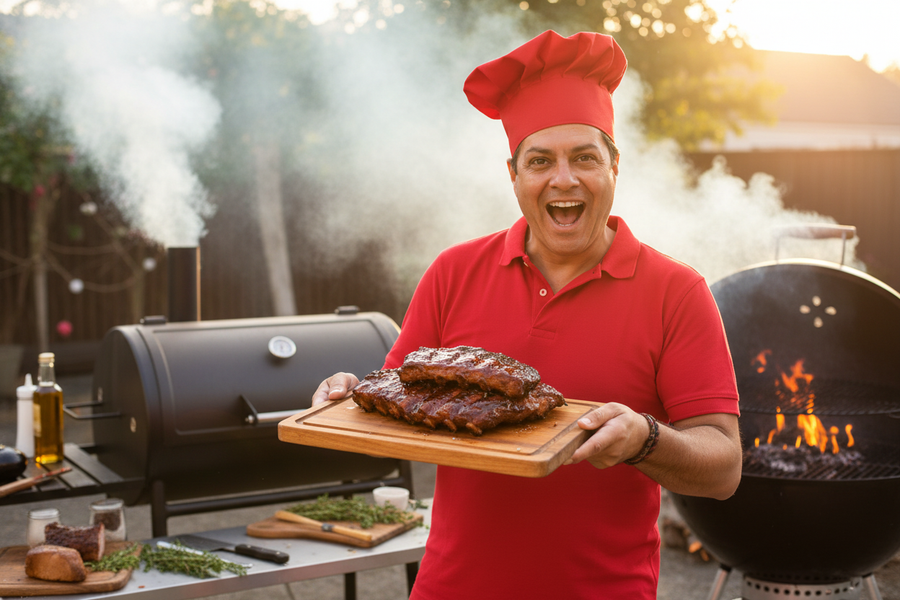 Grilovaná vepřová žebírka s domácí BBQ omáčkou