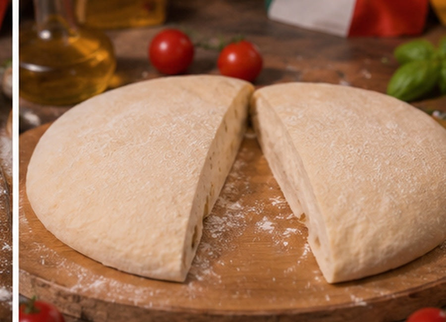 Pizza panini z Majklova těsta – pesto, mozzarella, mortadela a burrata