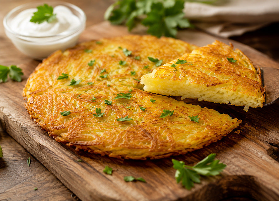 Rösti se švýcarským sýrem Gruyère nebo Emmental