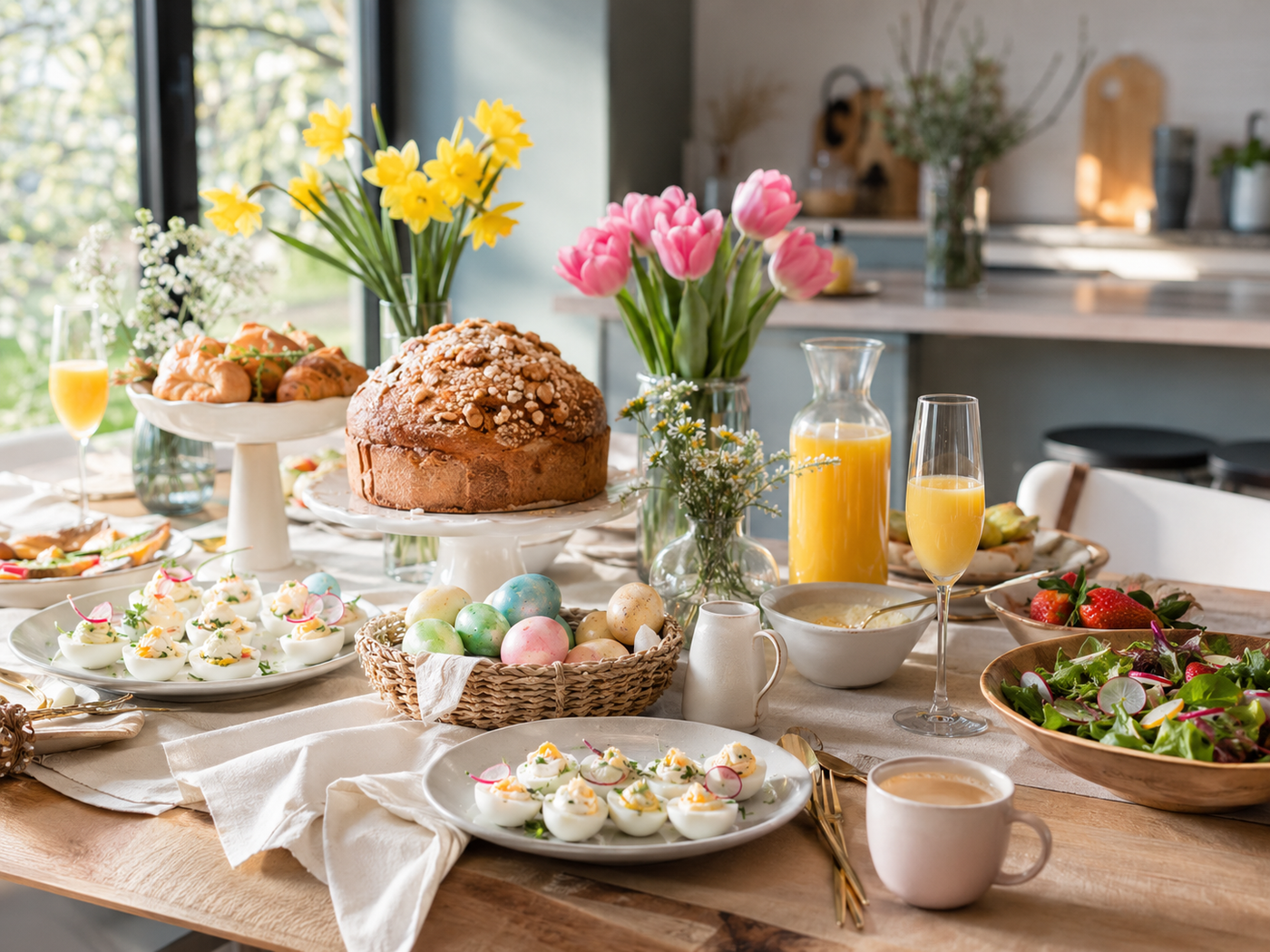 Velikonoční brunch pro rodinu a přátele: jarní hostina, která působí slavnostně a přitom zůstane lehká