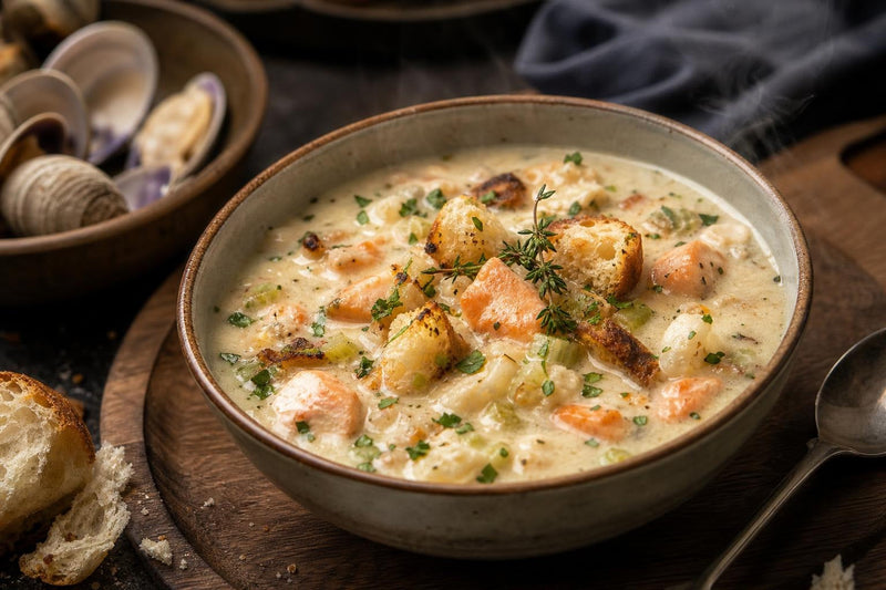 Slavnostní rybí chowder ze Seattlu