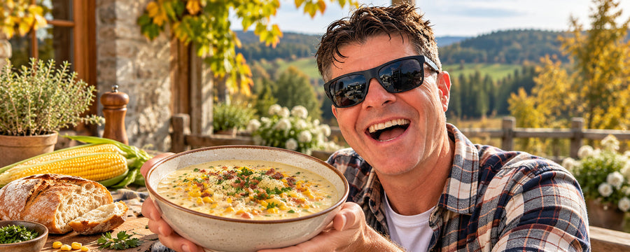 Americká krémová kukuřičná polévka Corn Chowder