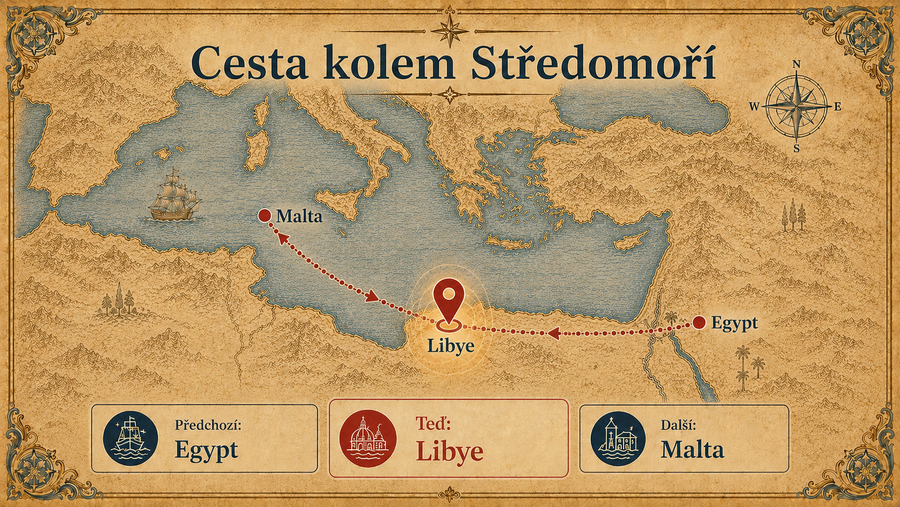 Mapa Středozemního moře