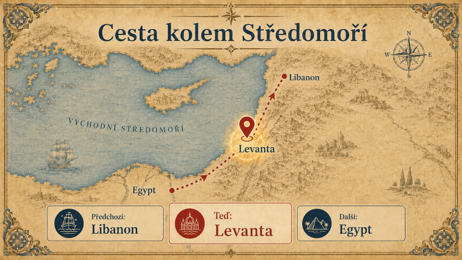 Mapa Středozemního moře