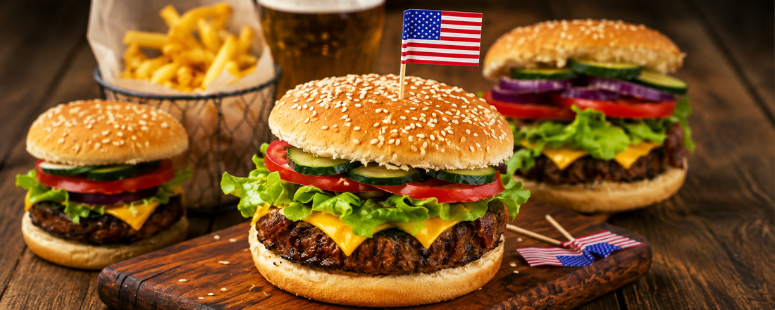 Americký grilovaný hamburger s domácí houskou