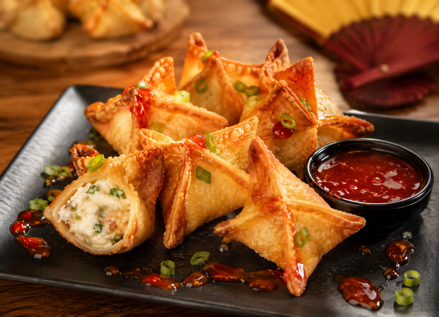 Domácí Crab Rangoon – křupavé wonton taštičky s krabí náplní