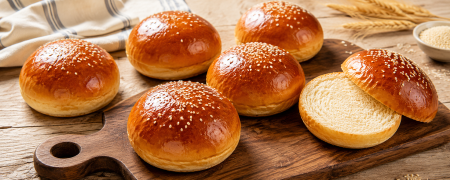 Domácí housky na hamburgery