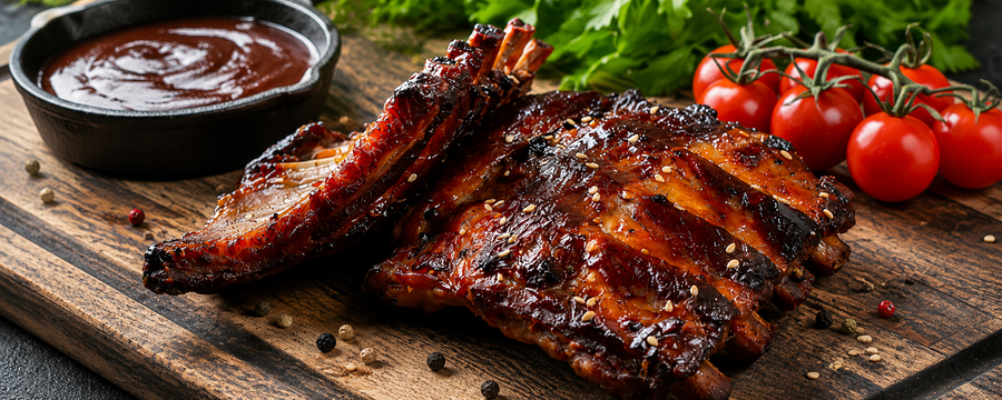 Grilovaná žebírka s barbeque omáčkou