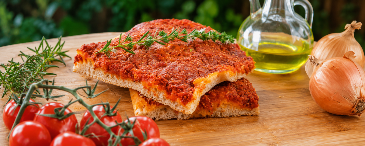Sicilská pizza Sfincione