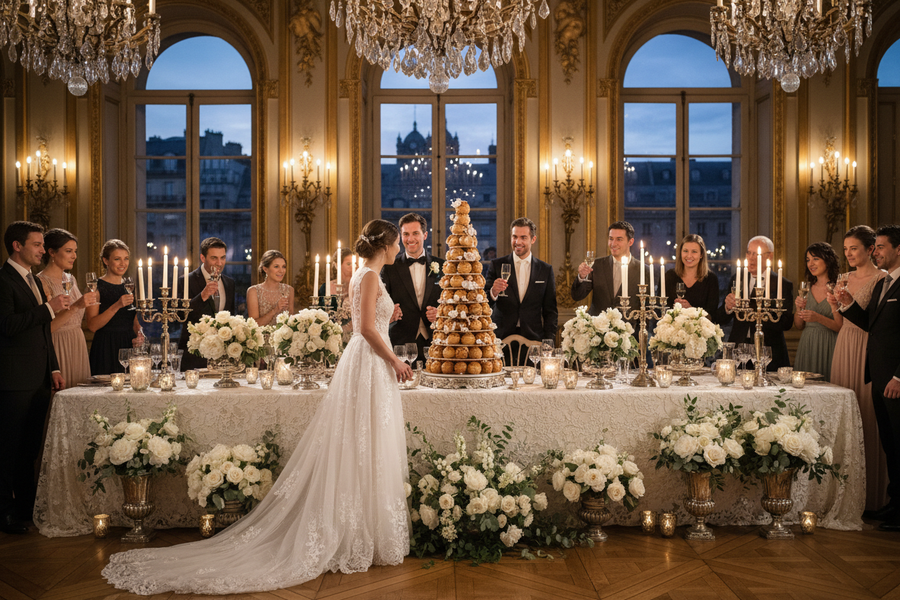 Croquembouche – francouzská věž z profiterolek s crème pâtissière