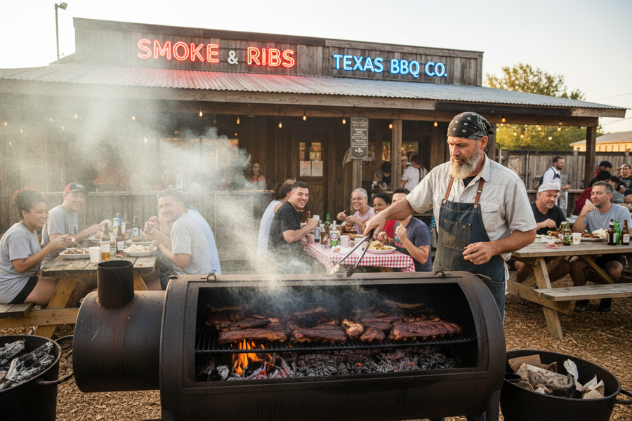 Grilovaná vepřová žebírka s domácí BBQ omáčkou