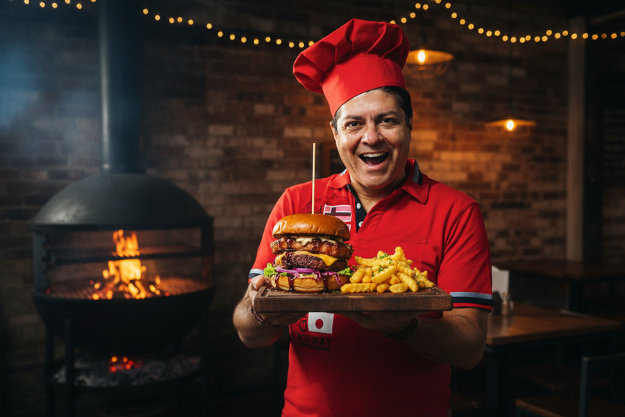 Burger z bůčku
