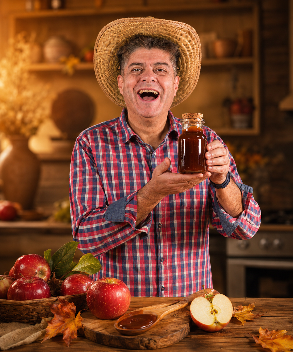 Domácí jablečný melas (jablečný sirup z moštu)