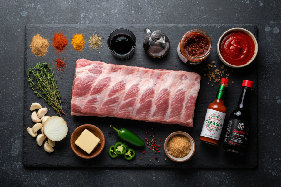 Grilovaná vepřová žebírka s domácí BBQ omáčkou