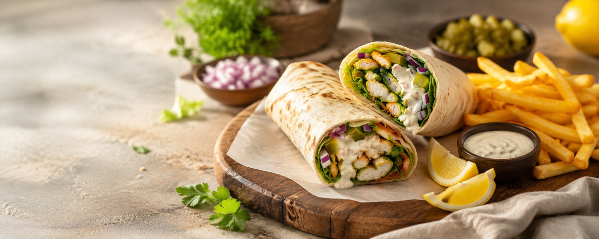 Libanonská kuřecí shawarma s domácím toumem