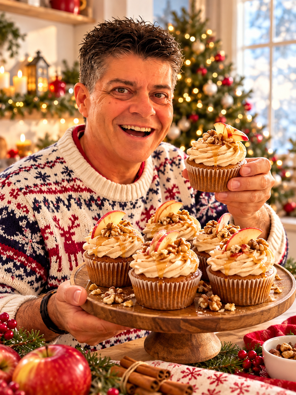 Majkl s receptem jablecne-cupcakes – vánoční fotografie 2026