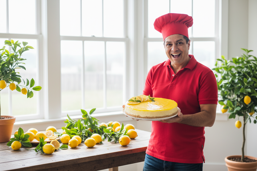 Nepečený citrónový cheesecake s ricottou a citrónovou polevou
