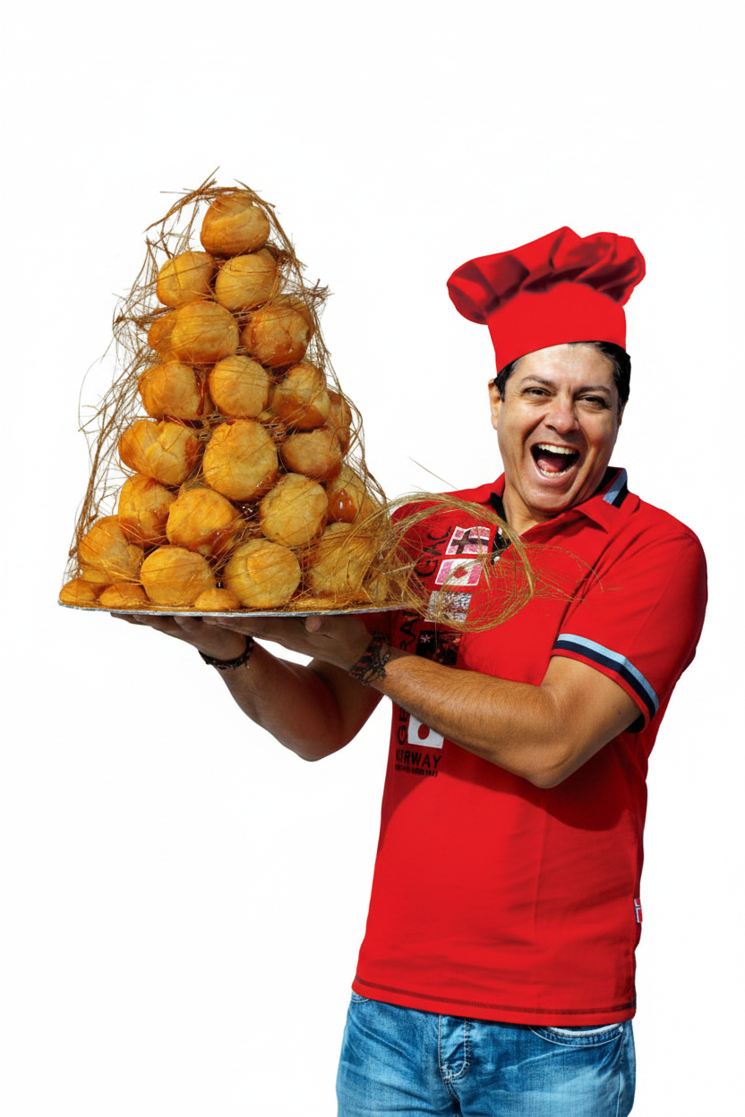 Croquembouche – francouzská věž z profiterolek s crème pâtissière
