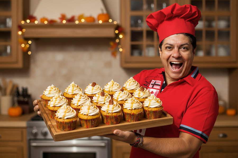 Dýňové cupcakes s javorovým sirupem