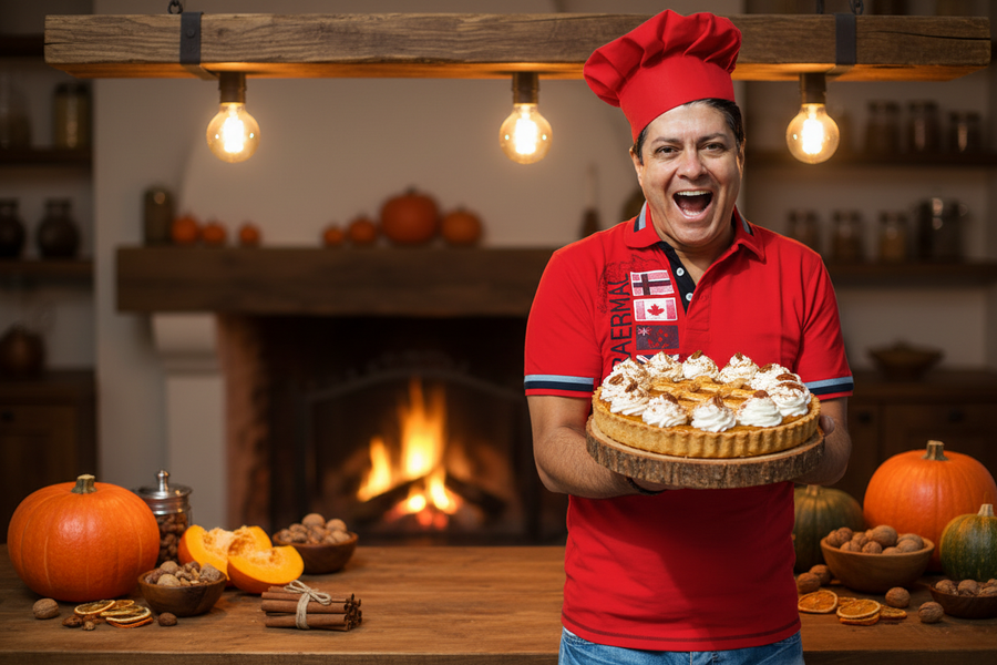 Dýňový koláč z listového těsta se skořicí a citronovou kůrou