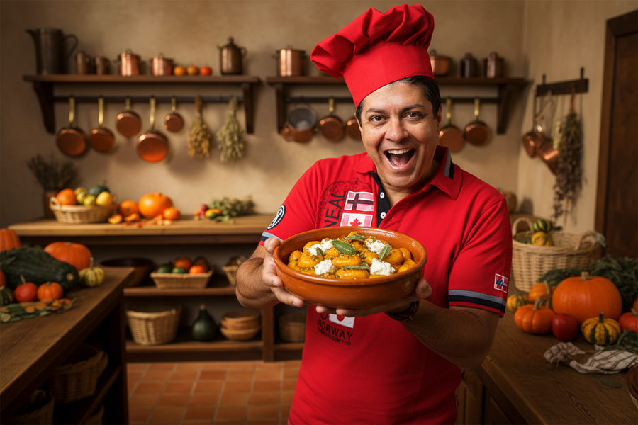 Dýňové gnocchi s ricottou a máslovou šalvějovou omáčkou