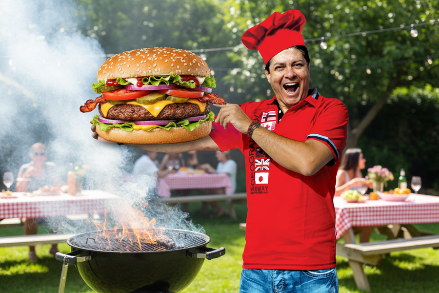 Americký grilovaný hamburger s domácí houskou