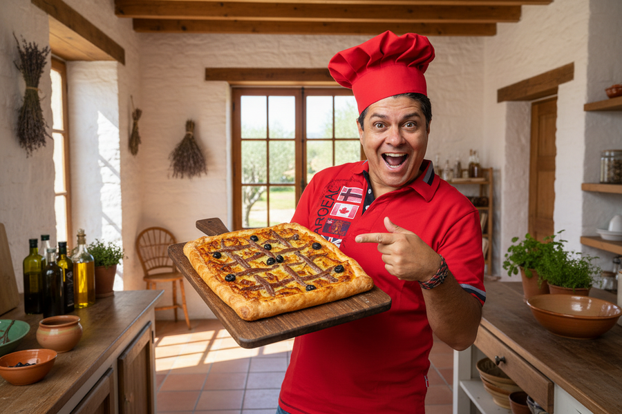 La Pissaladière: jihofrancouzská cibulová pizza s ančovičkami a olivami