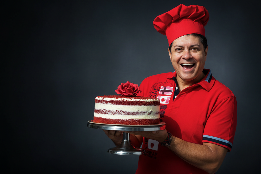 Červený sametový dort (Red Velvet) s mascarpone krémem