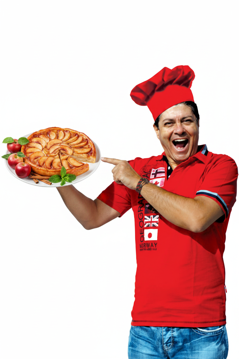 Francouzský obrácený jablečný koláč Tarte Tatin