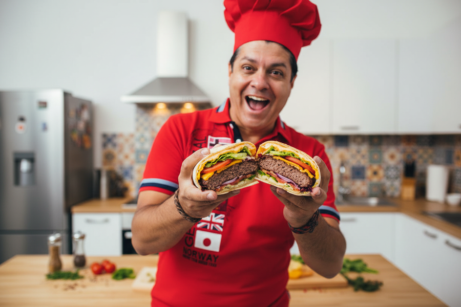 Rychlý burger v tortille