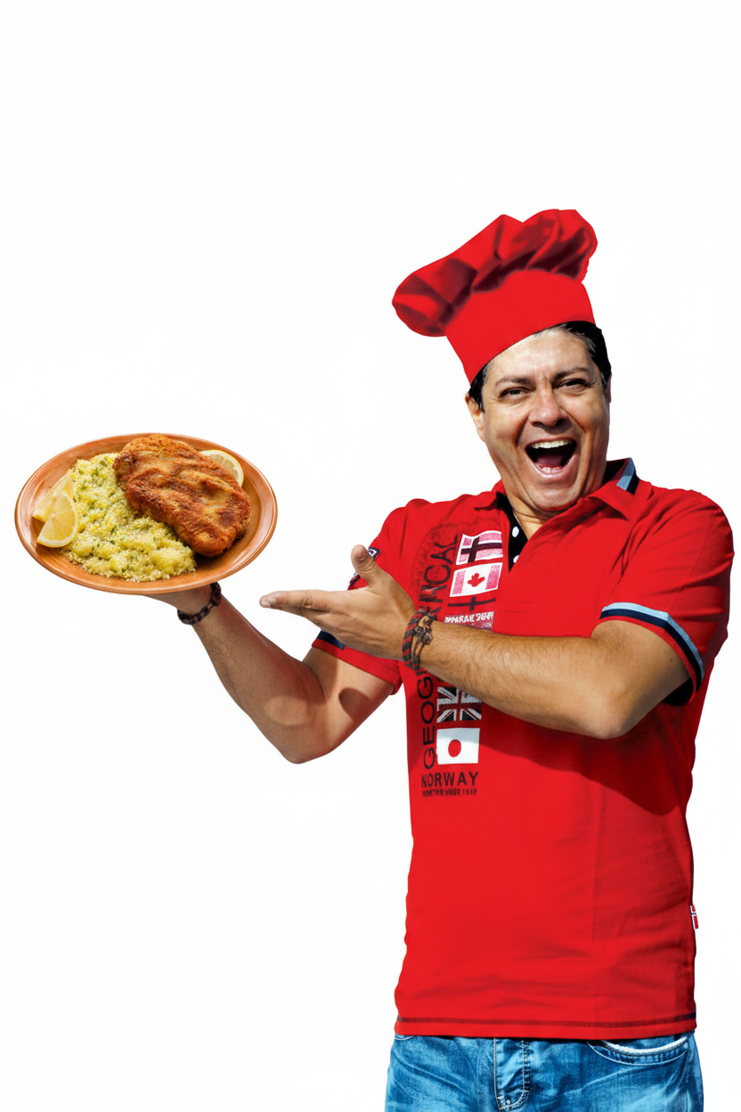 Telecí řízek s parmazánem v křupavém trojobalu