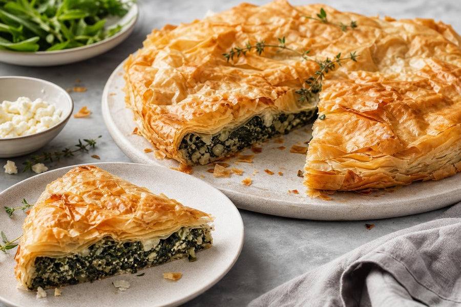 Řecká spanakopita (špenátový koláč)