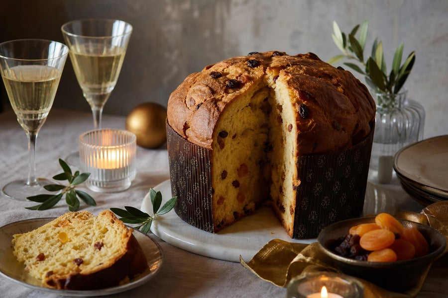Stylová food fotografie receptu Italský panettone.
