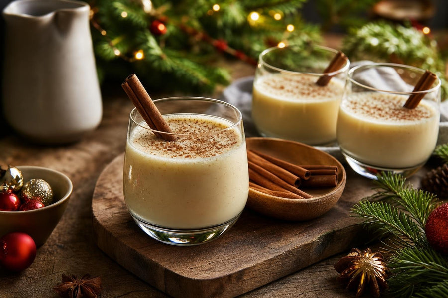 Stylová food fotografie receptu Vánoční eggnog.