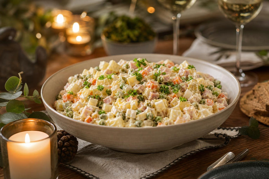 Stylová food fotografie receptu Sváteční bramborový salát od Majkla.
