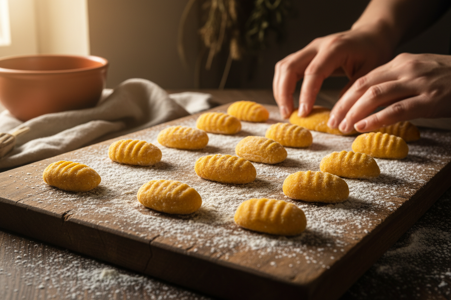 Dýňové gnocchi s ricottou a máslovou šalvějovou omáčkou