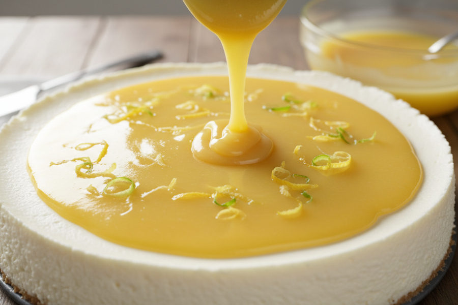 Nepečený citrónový cheesecake s ricottou a citrónovou polevou