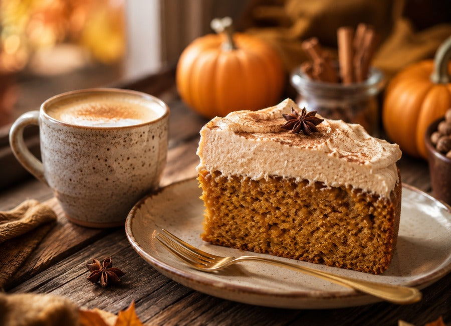 Pumpkin Spice Latte dort – vláčný dýňový dort s espresso krémem
