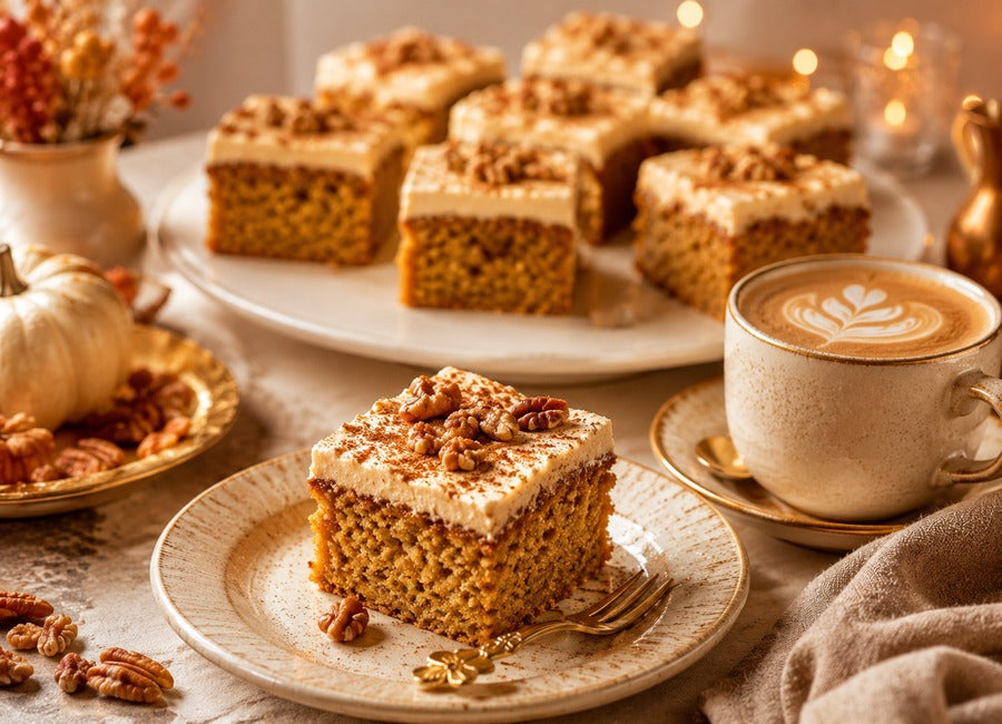 Pumpkin Spice Latte dort – vláčný dýňový dort s espresso krémem
