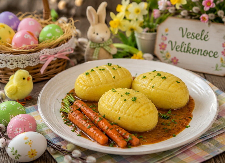 Rakouské Hascheeknödel – plněné bramborové knedlíky