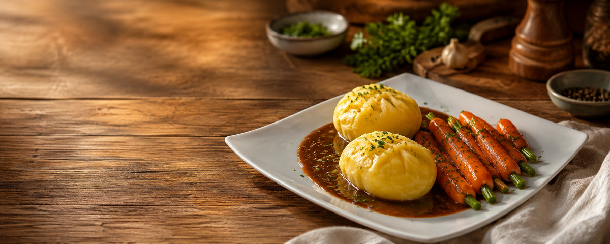 Rakouské Hascheeknödel – plněné bramborové knedlíky