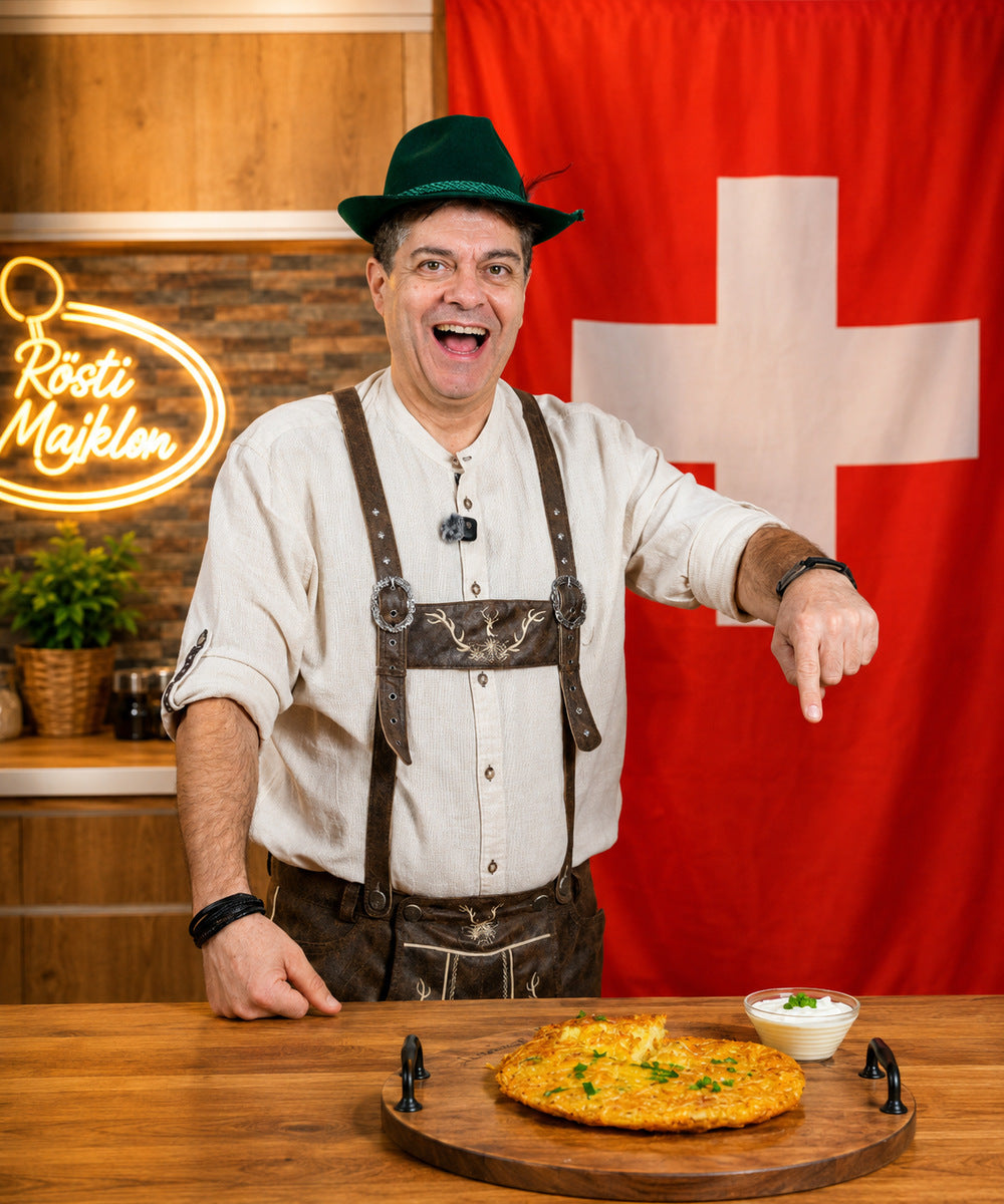 Rösti se švýcarským sýrem Gruyère nebo Emmental
