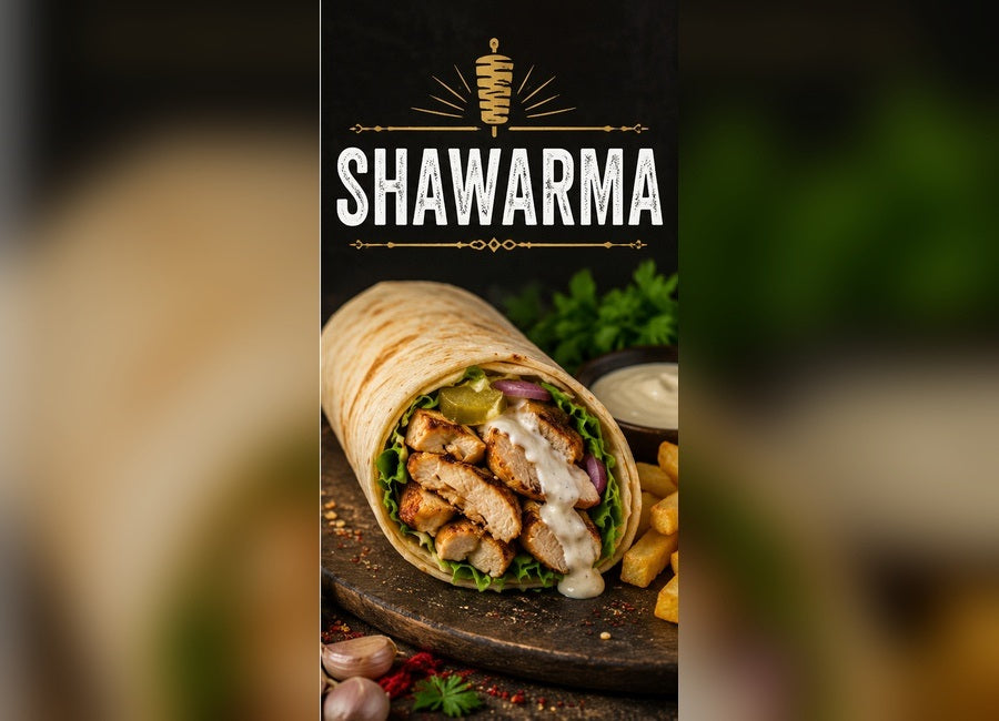 Libanonská kuřecí shawarma s domácím toumem