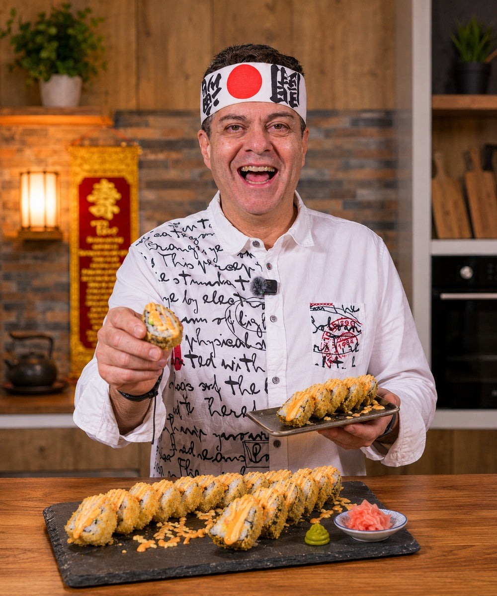 Smažené sushi – křupavé uramaki v tempuře s panko a spicy mayo