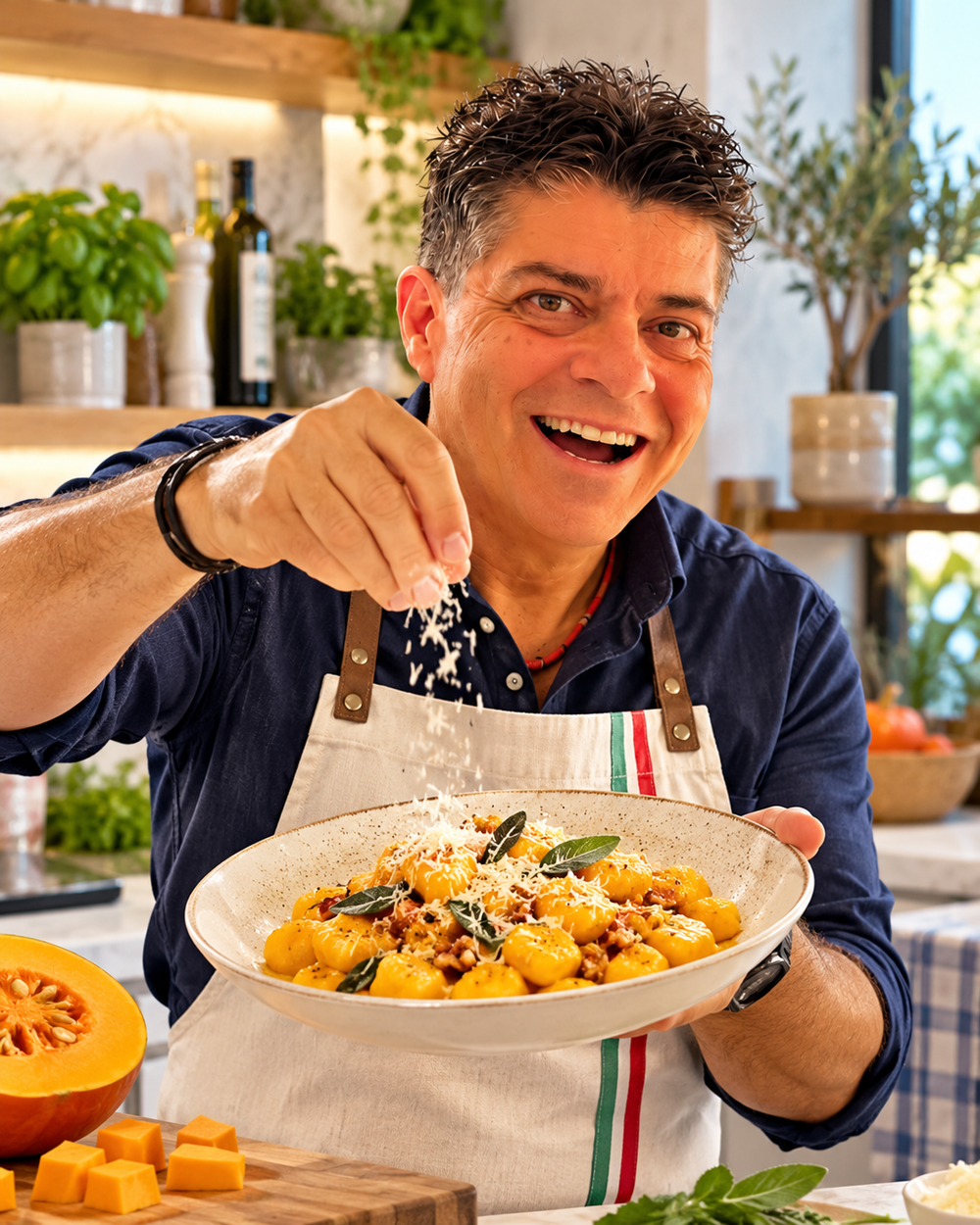 Majkl s jídlem Dýňové gnocchi, jedinečná schválená fotografie pod HERO