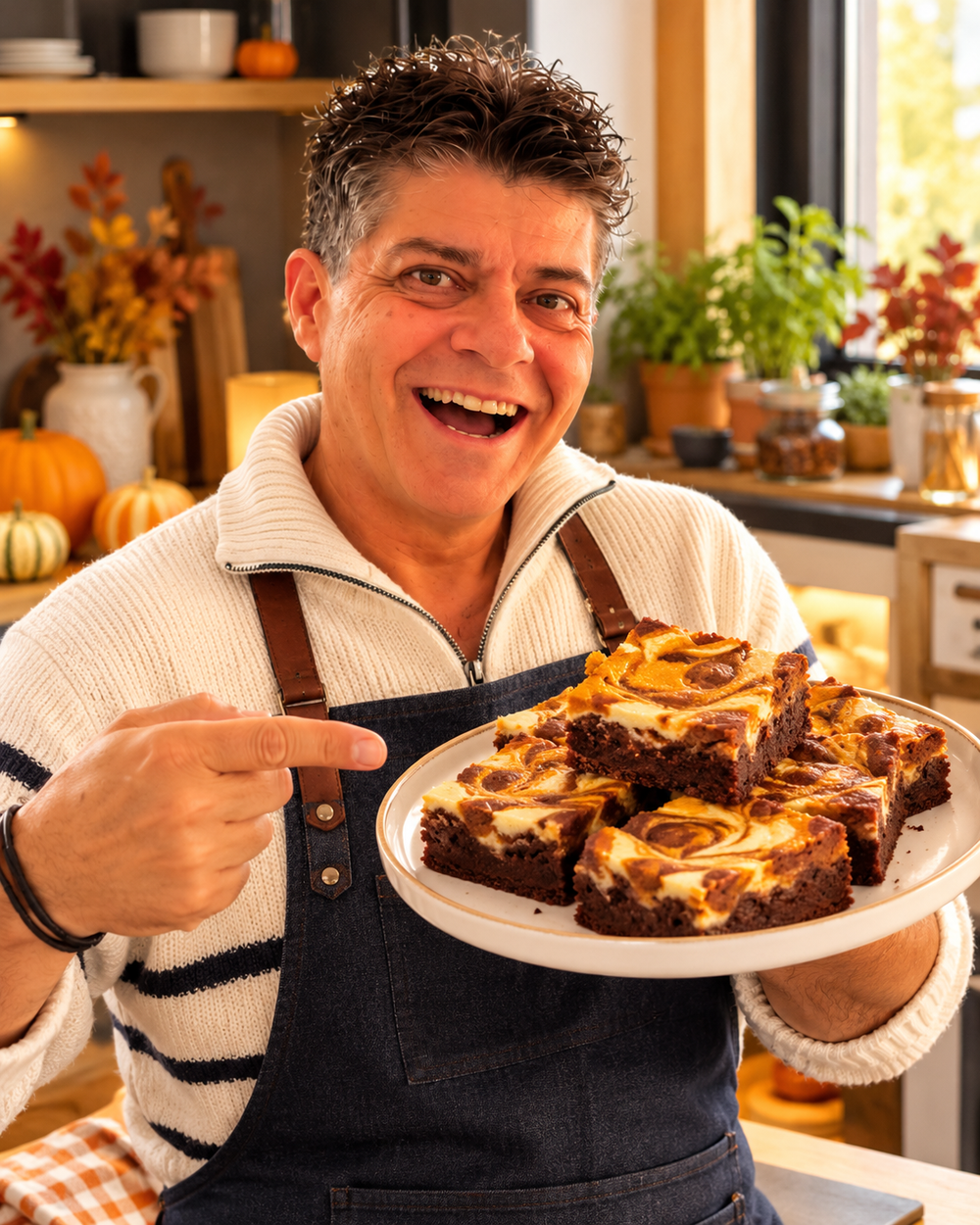 Majkl se svým receptem Dýňové brownies s mascarpone, unikátní schválená fotografie pod HERO