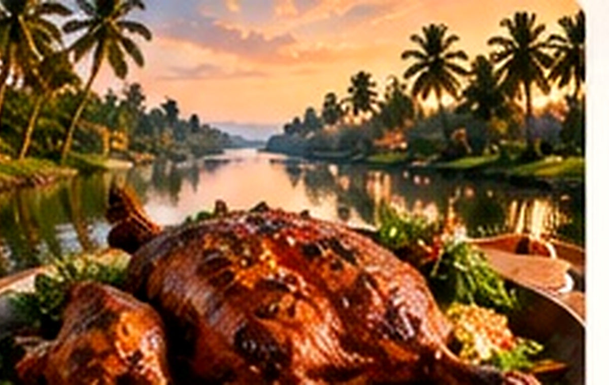 Kerala Duck Roast, kořeněná pečená kachna s kari listy